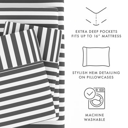 Ribbon Pattern 4-Piece Sheet Set (Sale) - Linens And Hutch