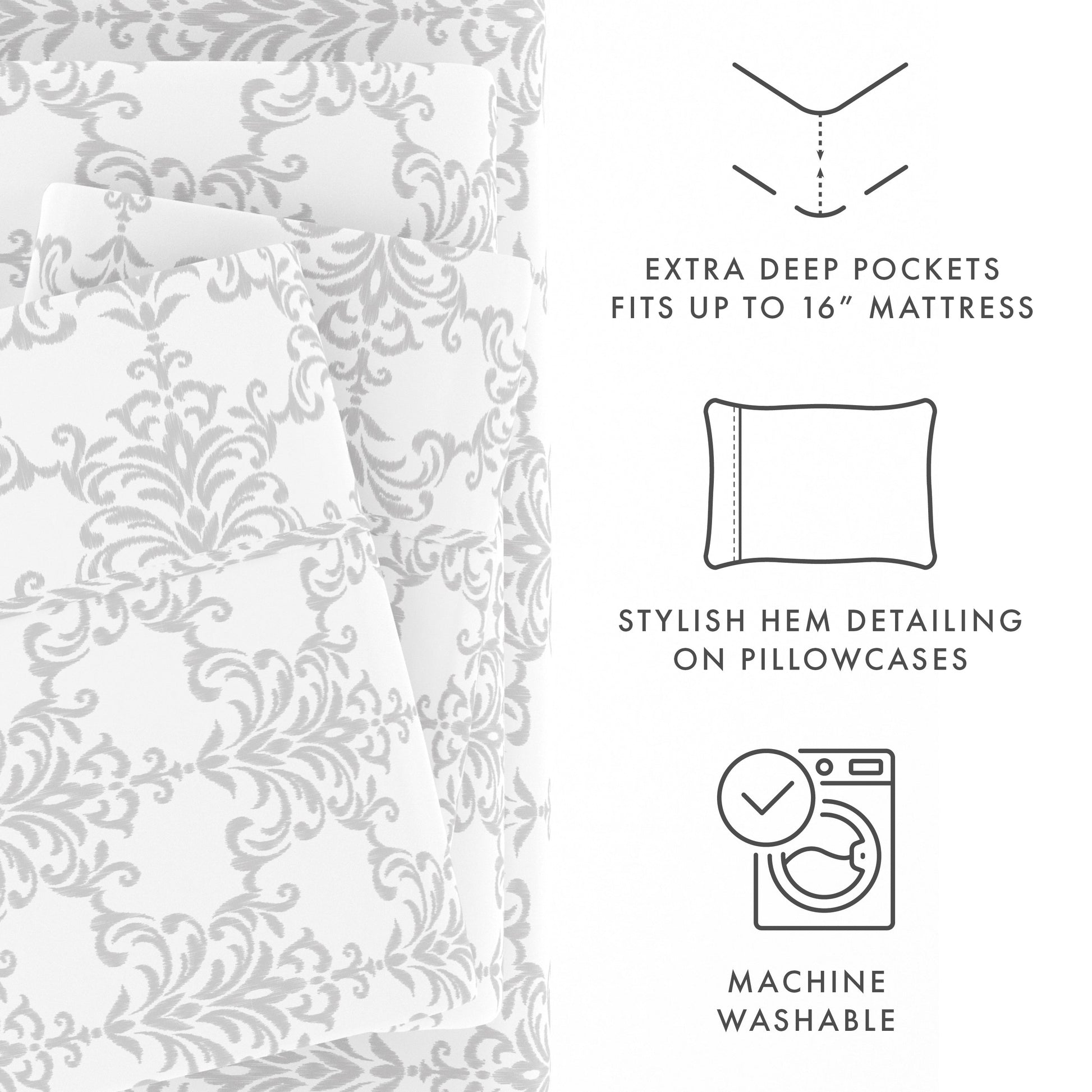 Soft Bouquet Pattern 4-Piece Sheet Set (Sale) - Linens And Hutch