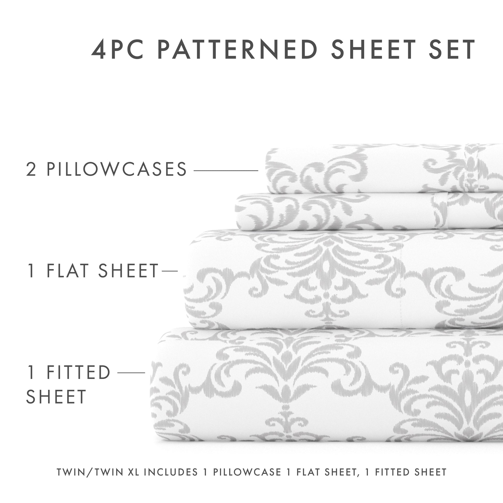 Soft Bouquet Pattern 4-Piece Sheet Set (Sale) - Linens And Hutch