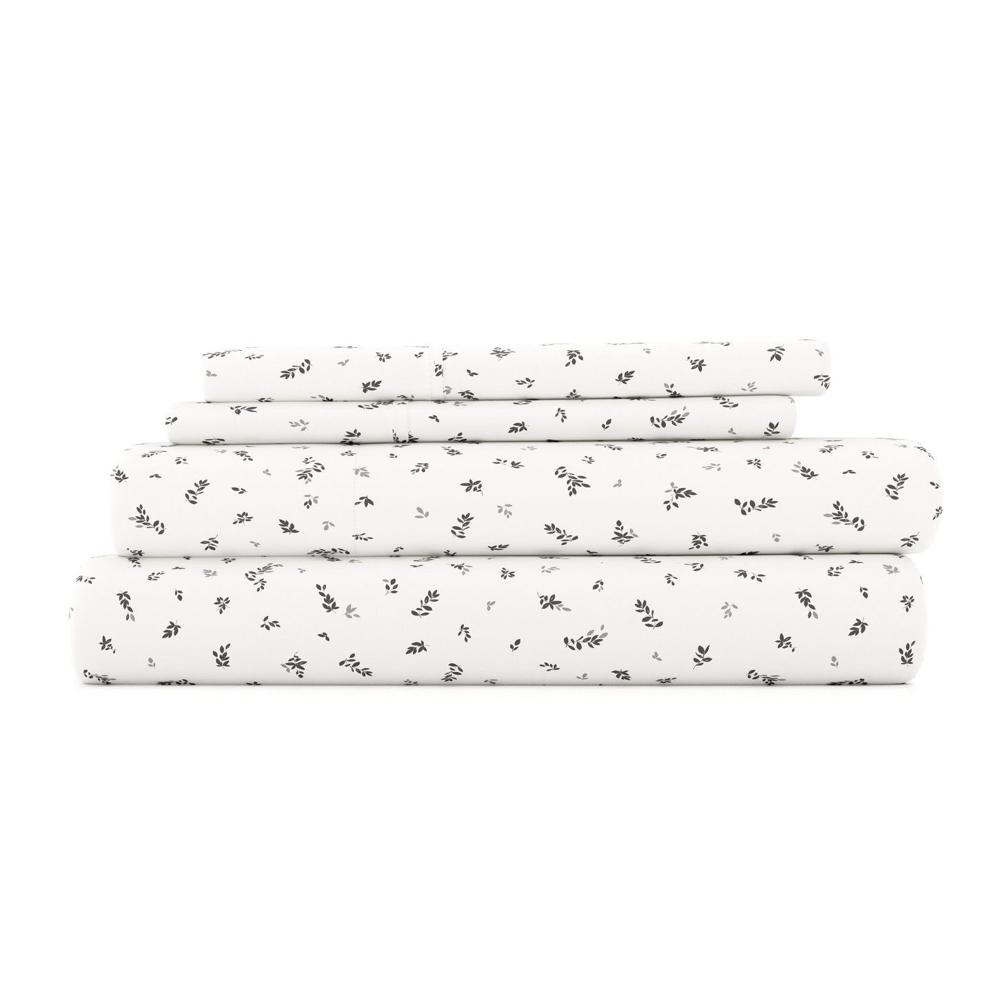 Spotted Leaves Pattern 4-Piece Sheet Set (Sale) - Linens And Hutch