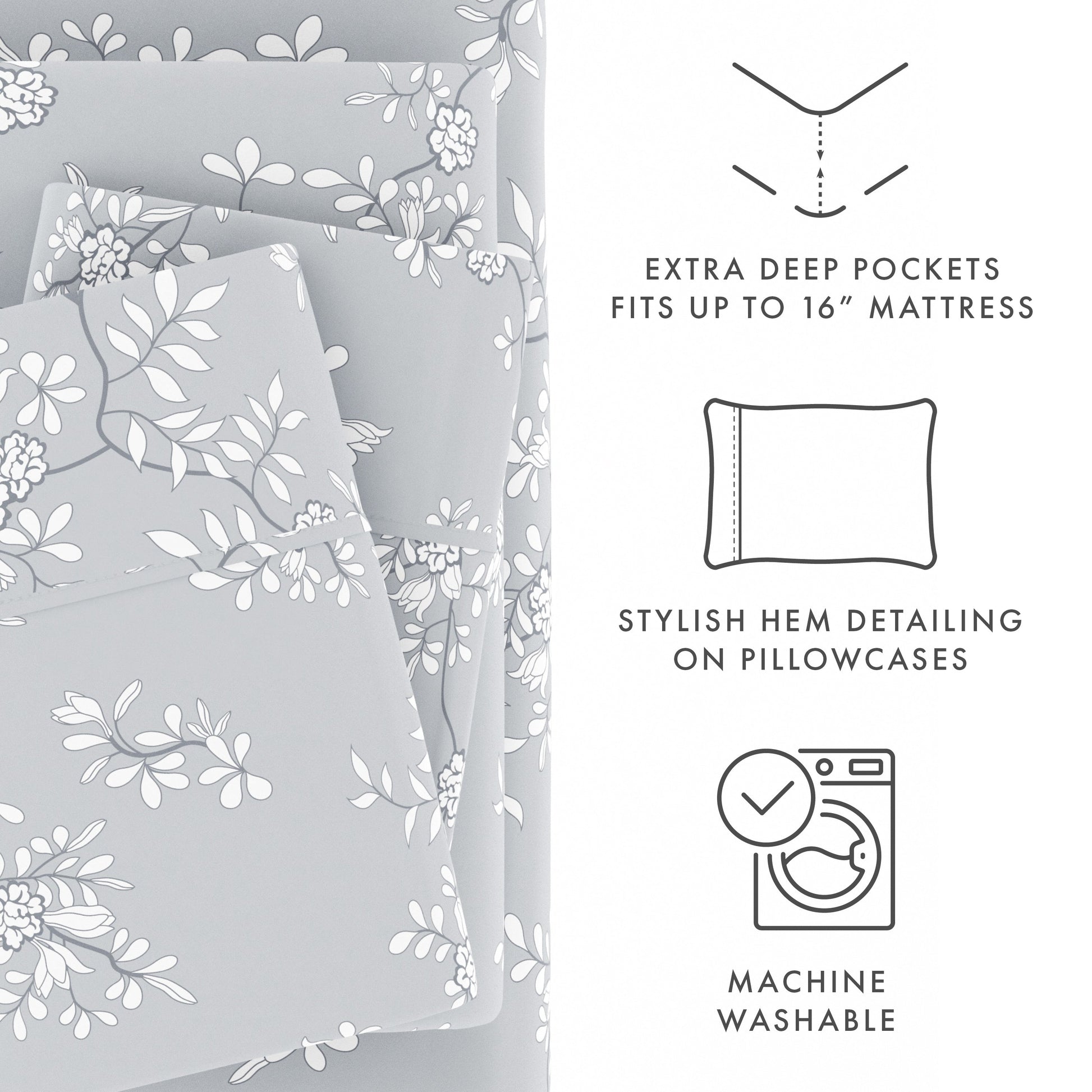 Trellis Vine Pattern 4-Piece Sheet Set (Sale) - Linens And Hutch