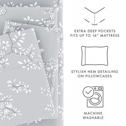 Trellis Vine Pattern 4-Piece Sheet Set (Sale) - Linens And Hutch