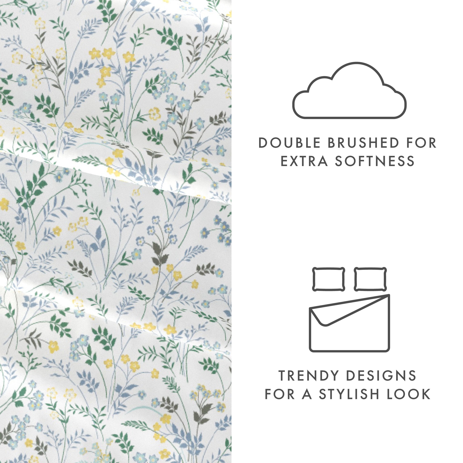 Wildflower Pattern 4-Piece Sheet Set (Sale) - Linens And Hutch