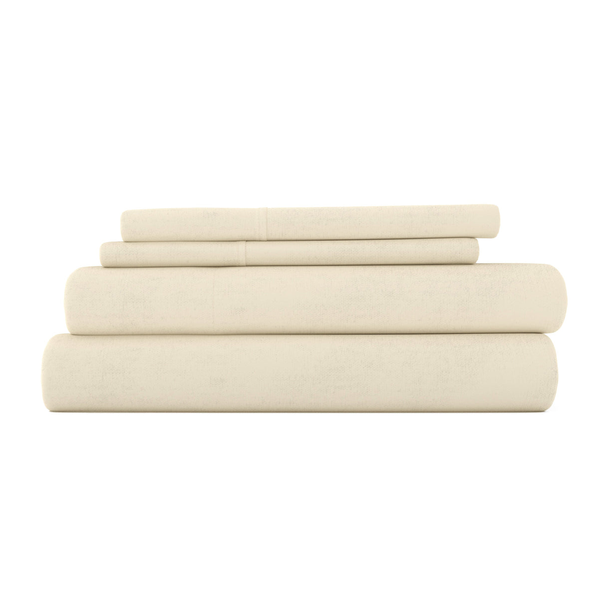 4-Piece Flannelette Sheet Set - Super Soft Brushed Cotton Thermal Bedding