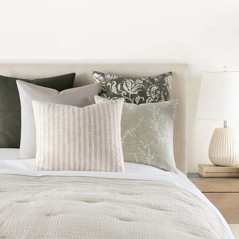 Solid White Linen Accent Pillows