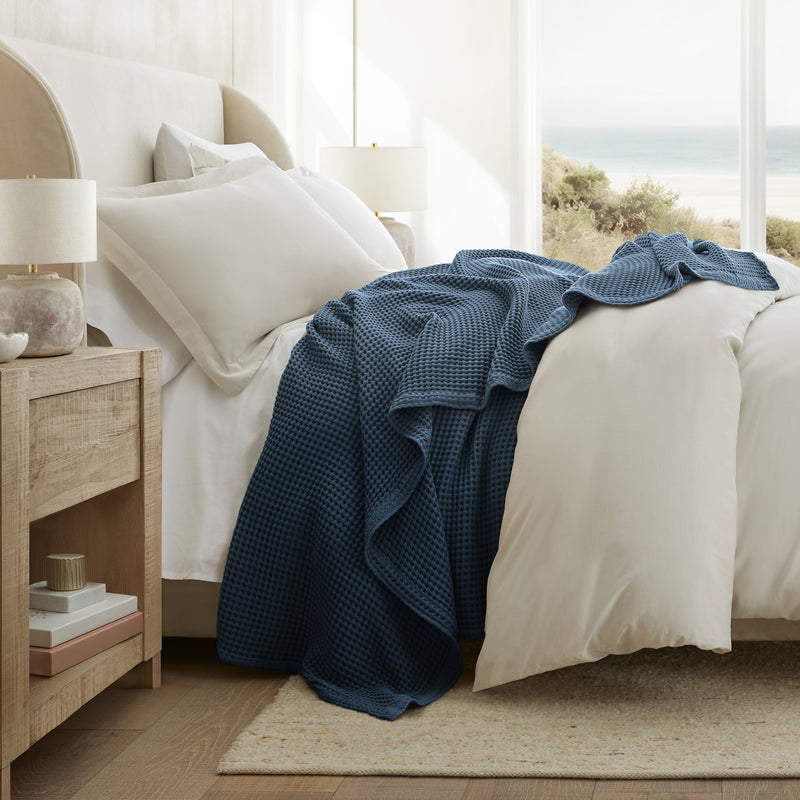 100% Cotton Waffle Weave Bed Blanket