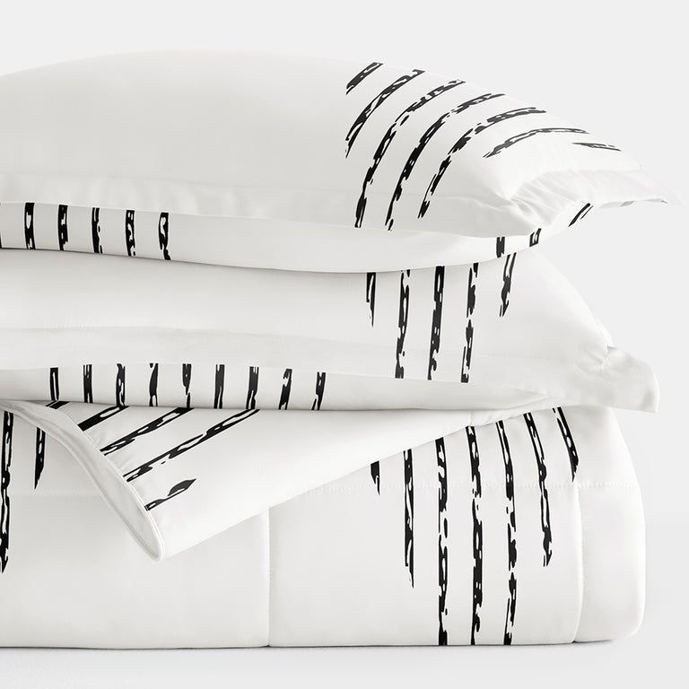 Buy Diamond Stripe Down-Alternative Comforter Set | LINENS & HUTCH
