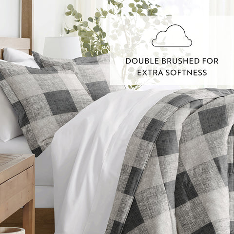 Gingham Down-Alternative Comforter Set