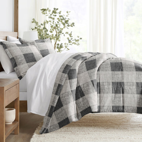 Gingham Down-Alternative Comforter Set