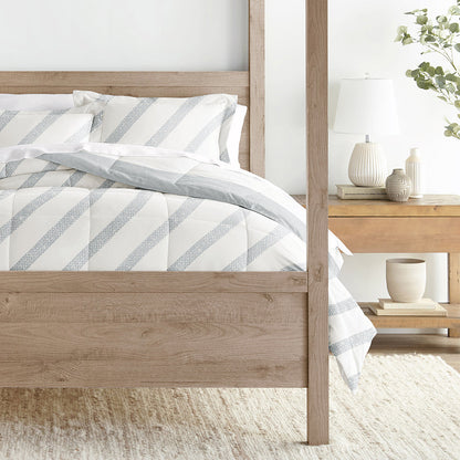Distressed Stripe Reversible Down-Alternative Comforter Set (Sale) - Linens And Hutch