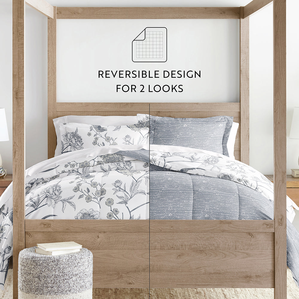 Molly Botanicals Reversible Down-Alternative Comforter Set (Sale) - Linens And Hutch