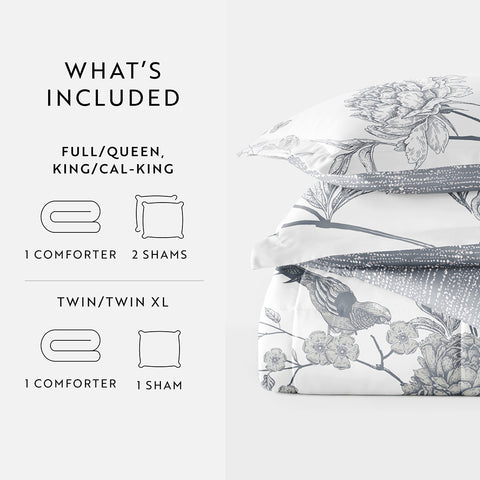 Molly Botanicals Reversible Down-Alternative Comforter Set