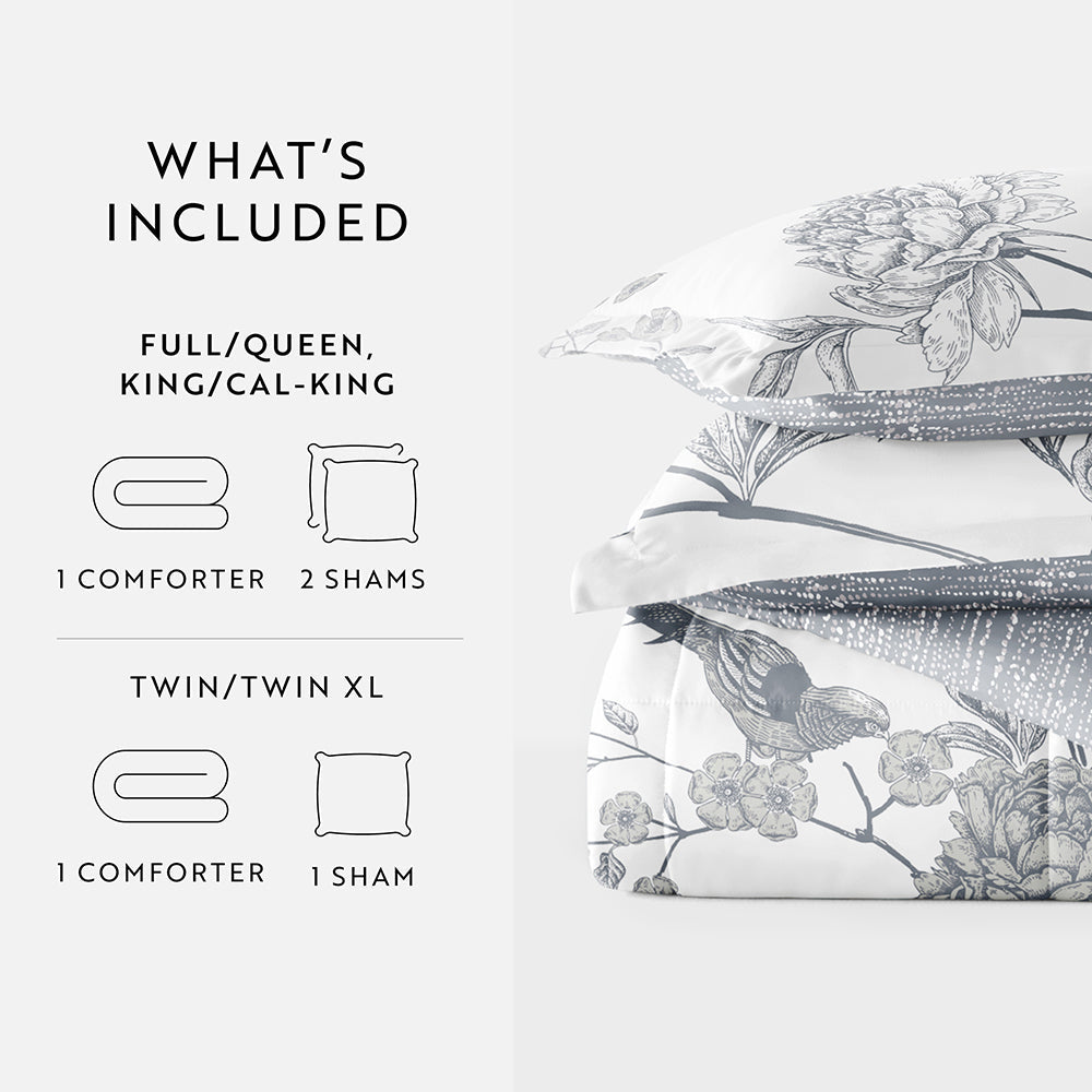 Molly Botanicals Reversible Down-Alternative Comforter Set (Sale) - Linens And Hutch