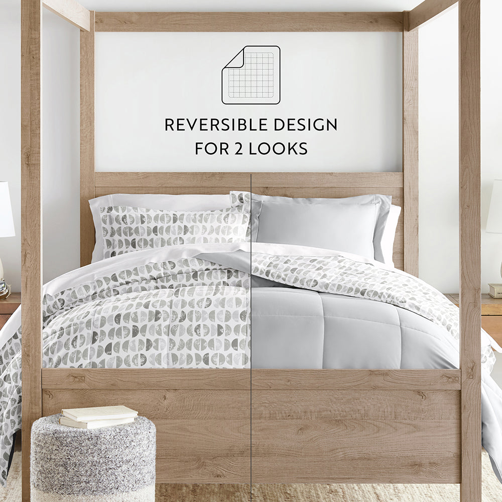 Moonlight Stars Reversible Down-Alternative Comforter Set (Sale) - Linens And Hutch