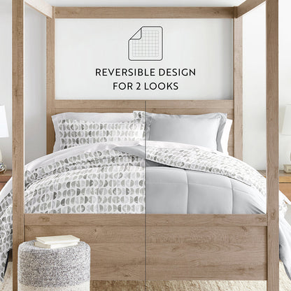 Moonlight Stars Reversible Down-Alternative Comforter Set (Sale) - Linens And Hutch