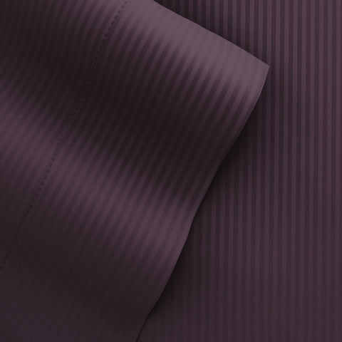 Purple, Striped Embossed 4-Piece Sheet Set