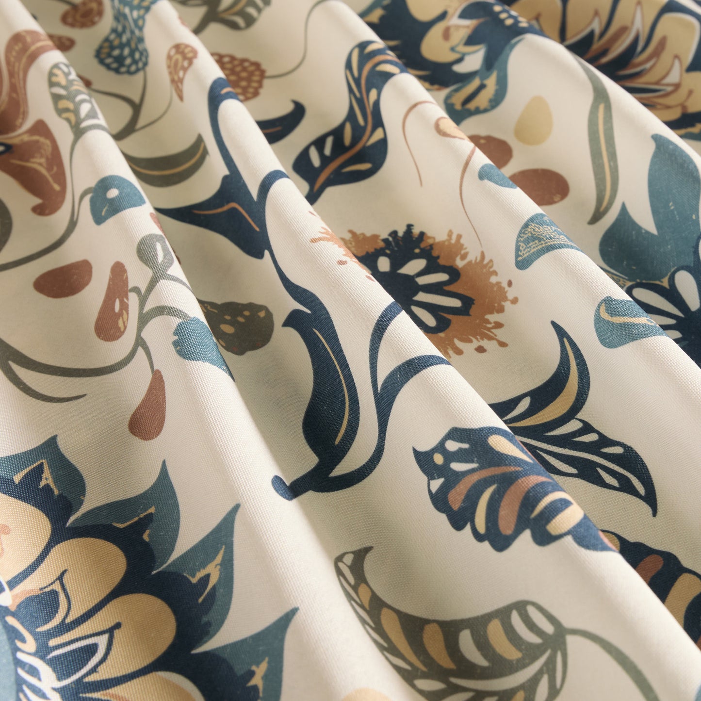 Sun Floral Patterned Shower Curtain