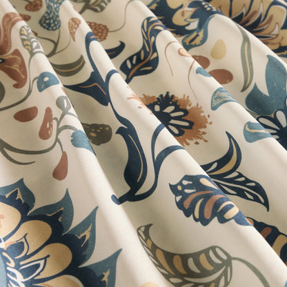 Sun Floral Patterned Shower Curtain