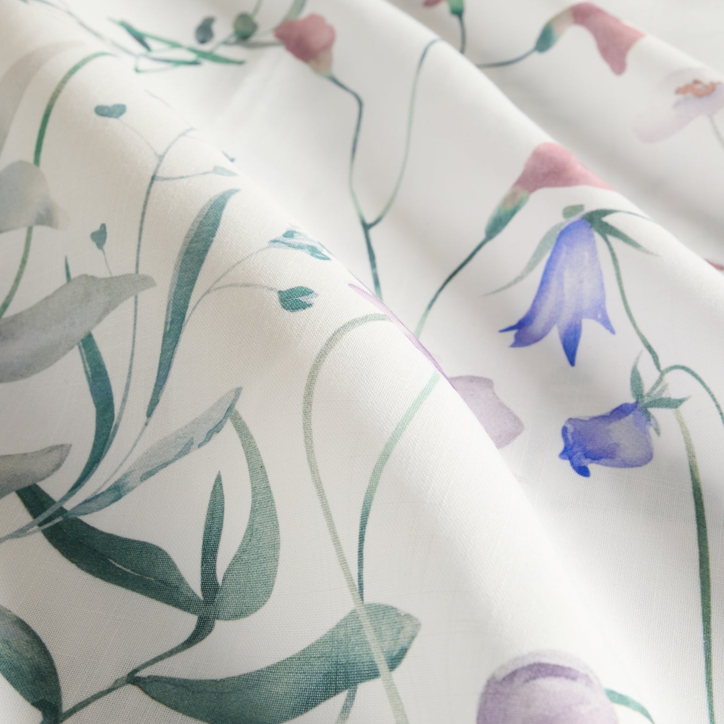 Wild Flowers Patterned Shower Curtain