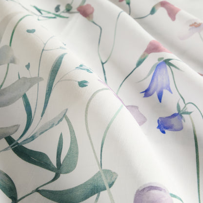 Wild Flowers Patterned Shower Curtain
