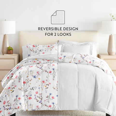 Buy Meadow Floral Reversible Down-Alternative Comforter Set