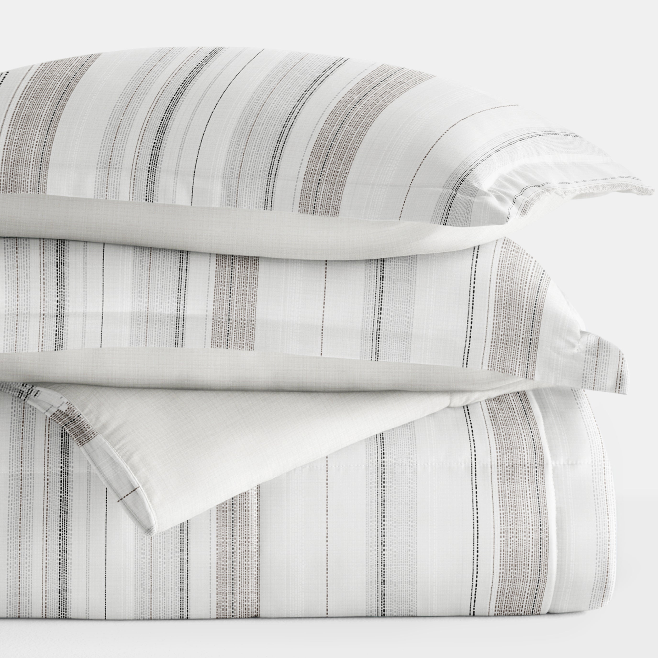 Home Design Mini Stripe 230T Down Alternative Twin Comforter