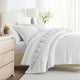 Dune, Vertical Stripe Reversible Down-Alternative Comforter Set