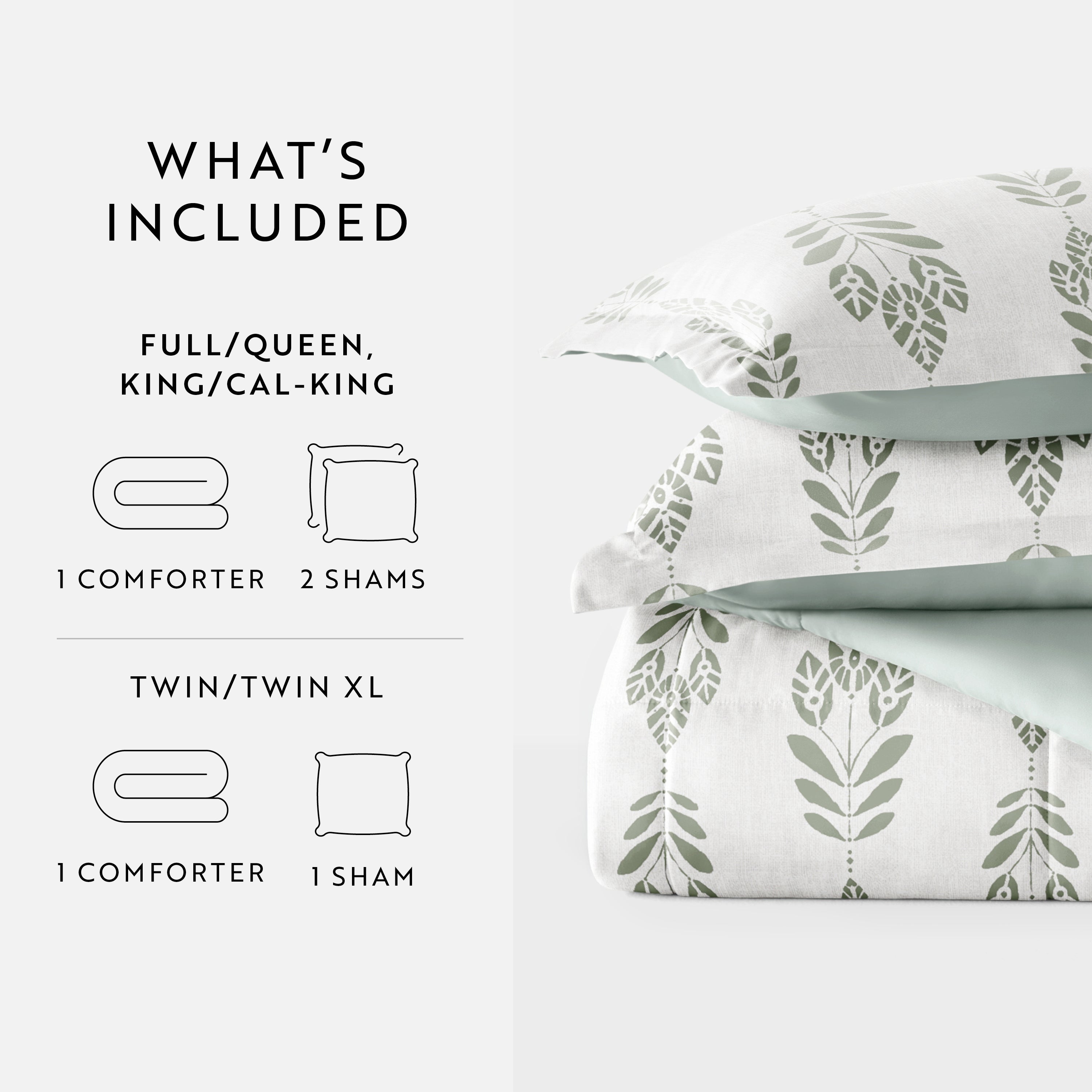 1 comforter online 2 shams