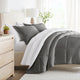 Fog, Stitched Stripe Reversible Down-Alternative Comforter Set