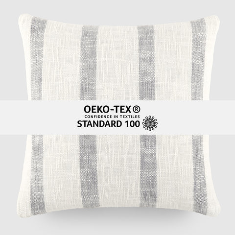 Yarn-Dyed Awning Stripe Décor Throw Pillow