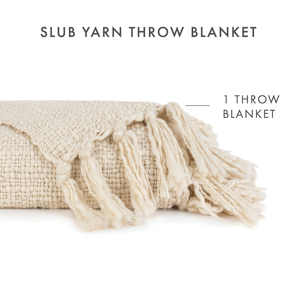 Slub-Yarn Throw Blanket online at LINENS & HUTCH – Linens And Hutch