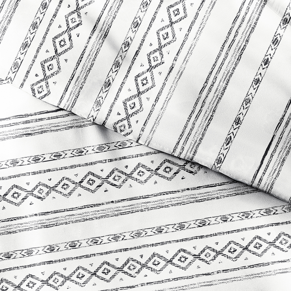 Geo Threads Pattern 3-Piece Duvet Cover Set – Linens And Hutch