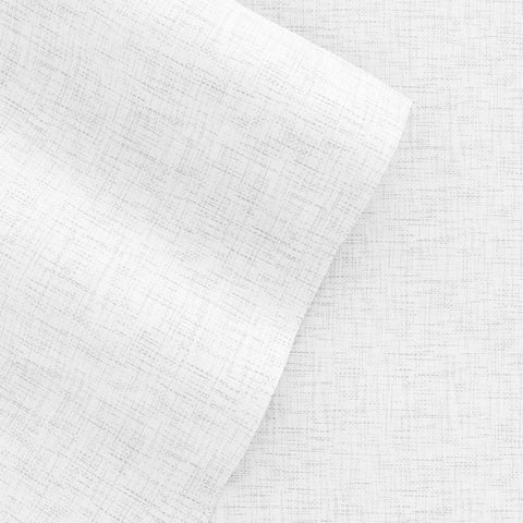 White, Chambray Style Pattern 4-Piece Sheet Set