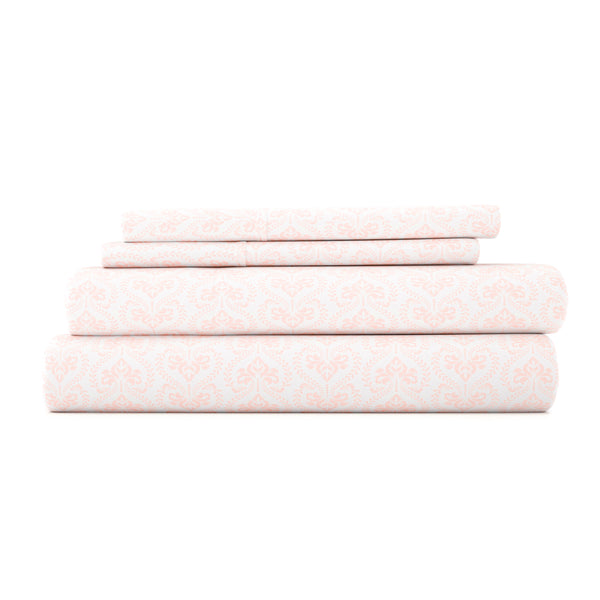 Classic in Pink Pattern 4-Piece Sheet Set 600px