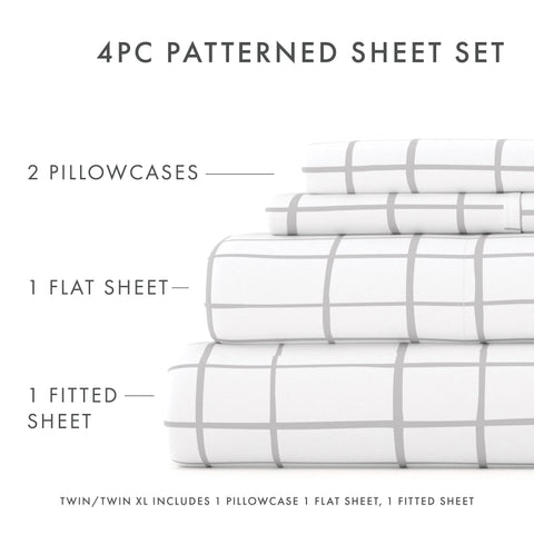 Crossroad Pattern 4-Piece Sheet Set