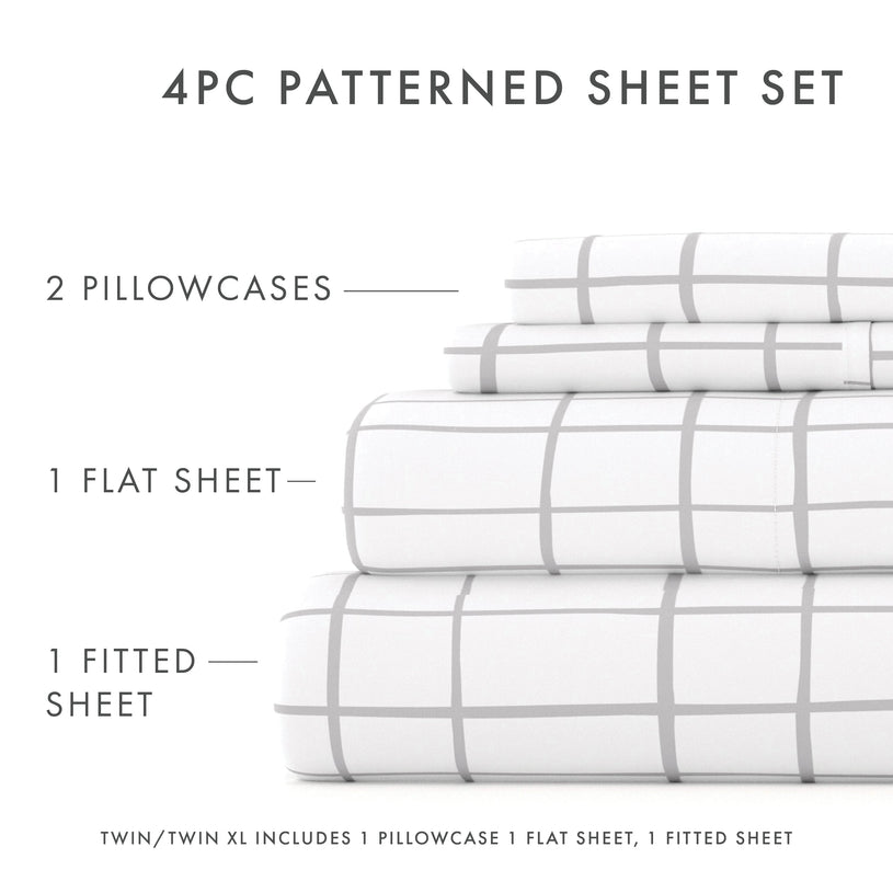 Crossroad Pattern 4-Piece Sheet Set - Sale