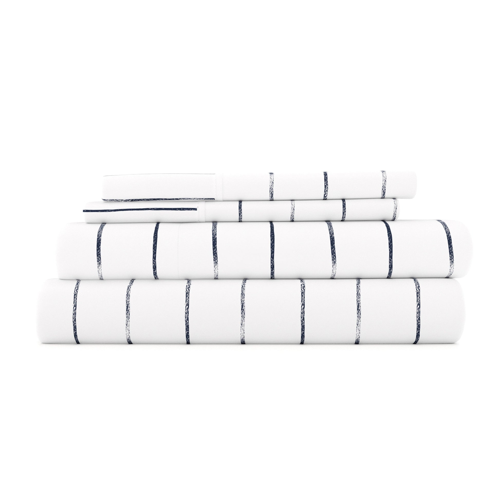 Distressed Field Stripe Pattern 4-Piece Sheet Set - Sale - Linens And Hutch