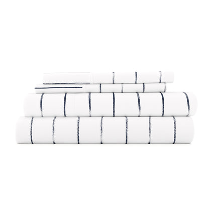 Distressed Field Stripe Pattern 4-Piece Sheet Set - Sale - Linens And Hutch