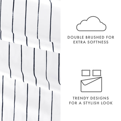 Distressed Field Stripe Pattern 4-Piece Sheet Set - Sale - Linens And Hutch