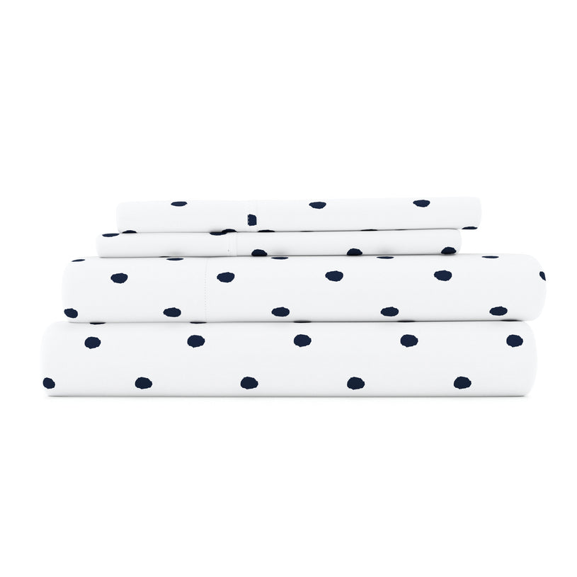 Dots Pattern 4-Piece Sheet Set - Sale