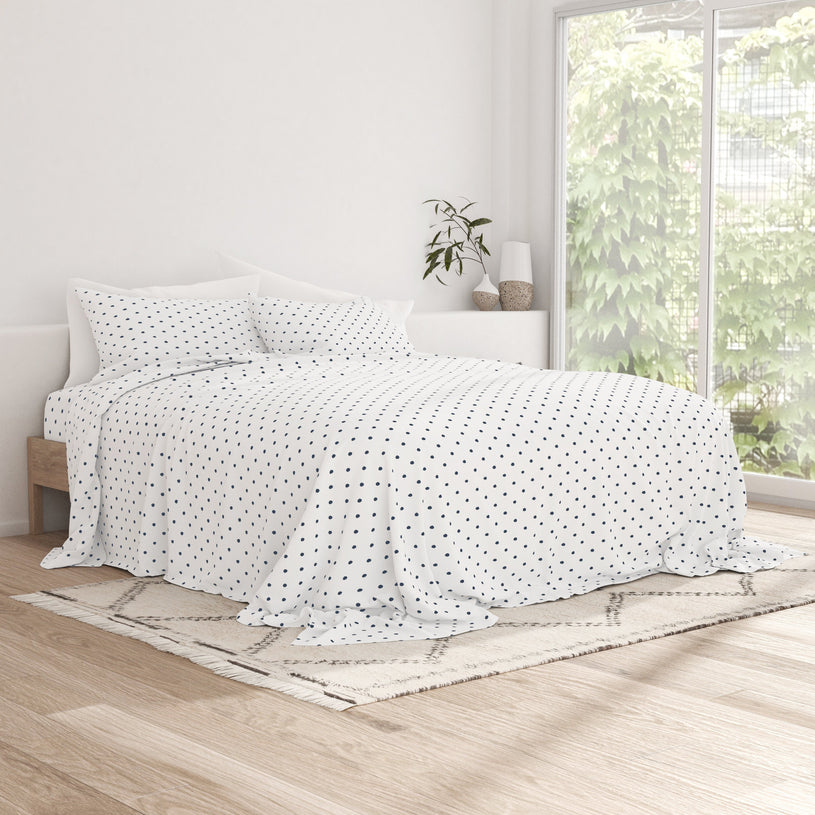 Dots Pattern 4-Piece Sheet Set - Sale