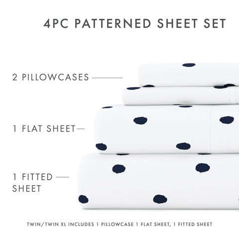 Dots Pattern 4-Piece Sheet Set