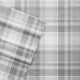 Light Gray, Plaid 4-Piece Flannel Sheet Set, C3A Image