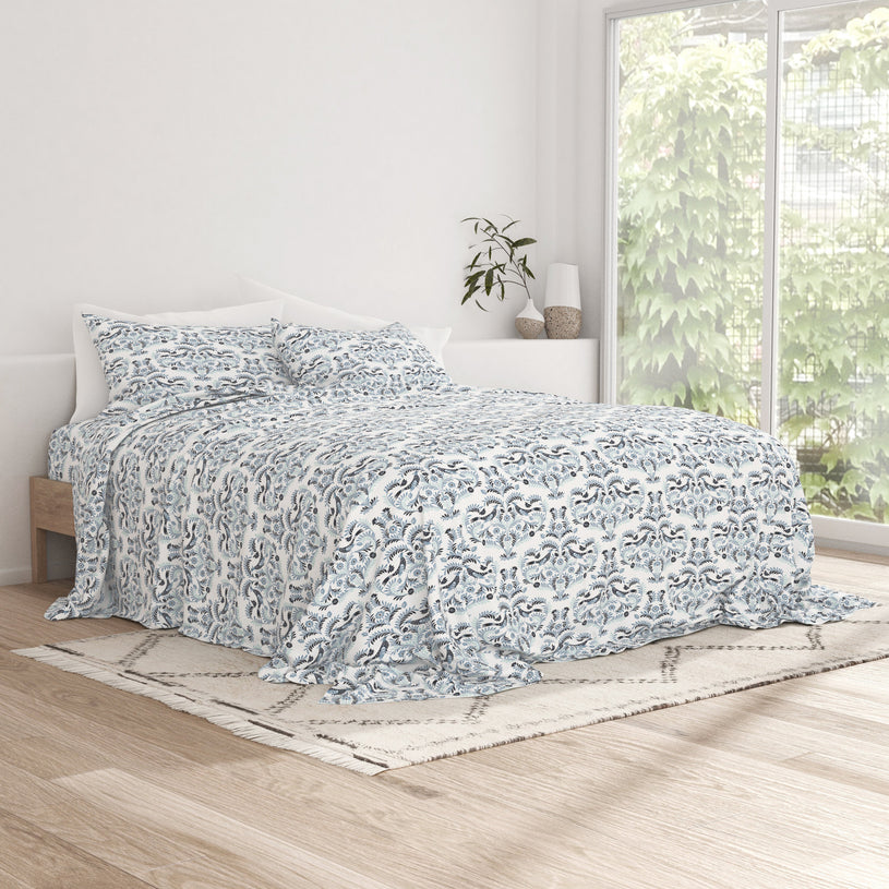 Garden Estate Pattern 4-Piece Sheet Set - Sale