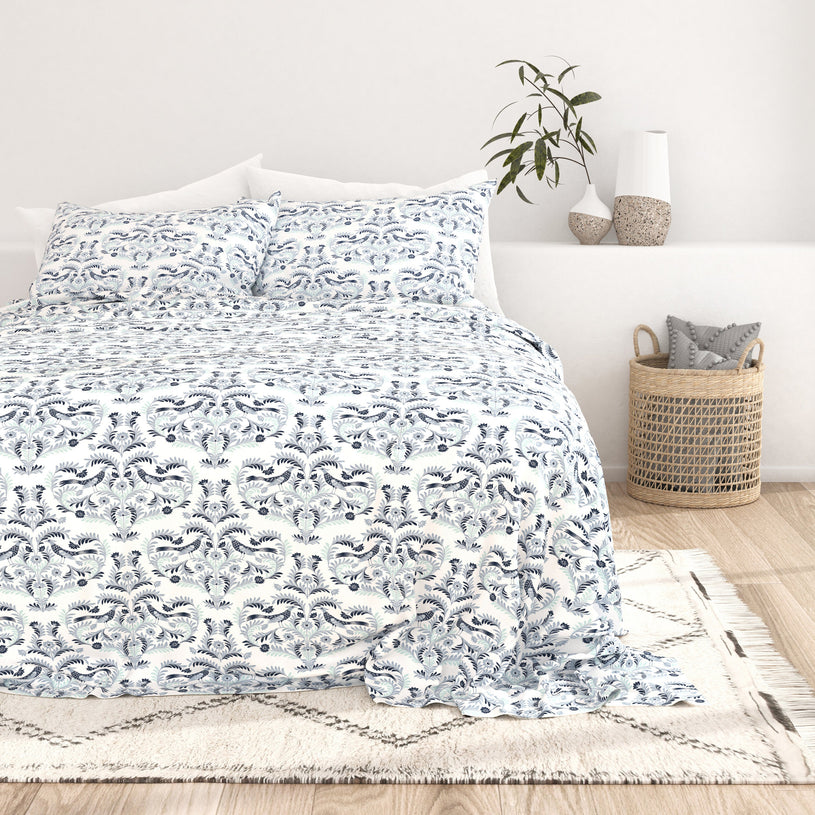 Garden Estate Pattern 4-Piece Sheet Set - Sale