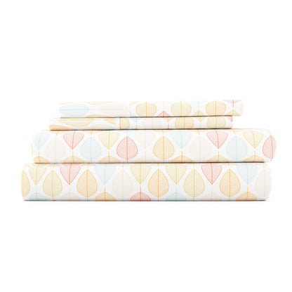 Leaf Pattern 4-Piece Sheet Set - Sale - Linens And Hutch