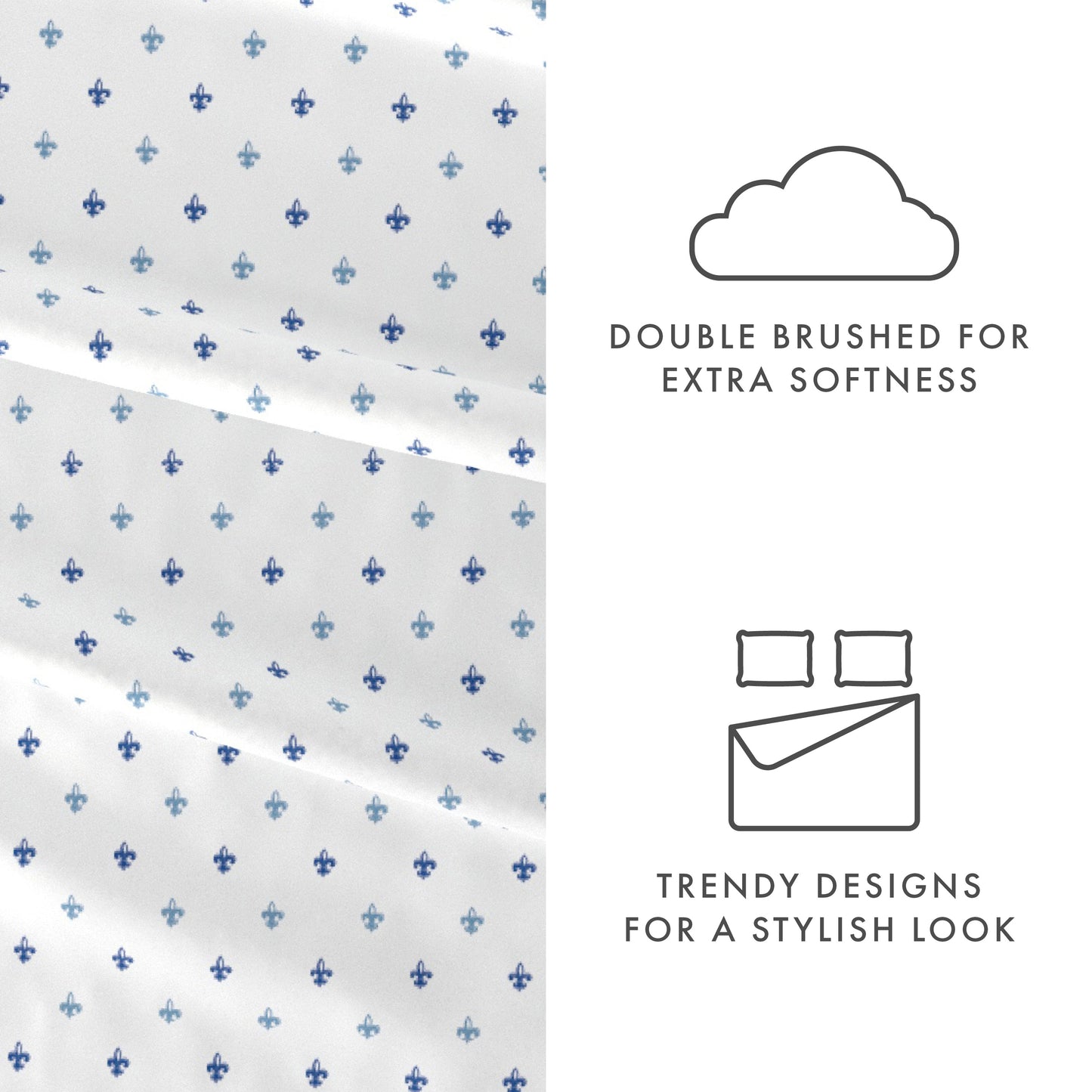 Lily Pattern 4-Piece Sheet Set - Sale - Linens And Hutch