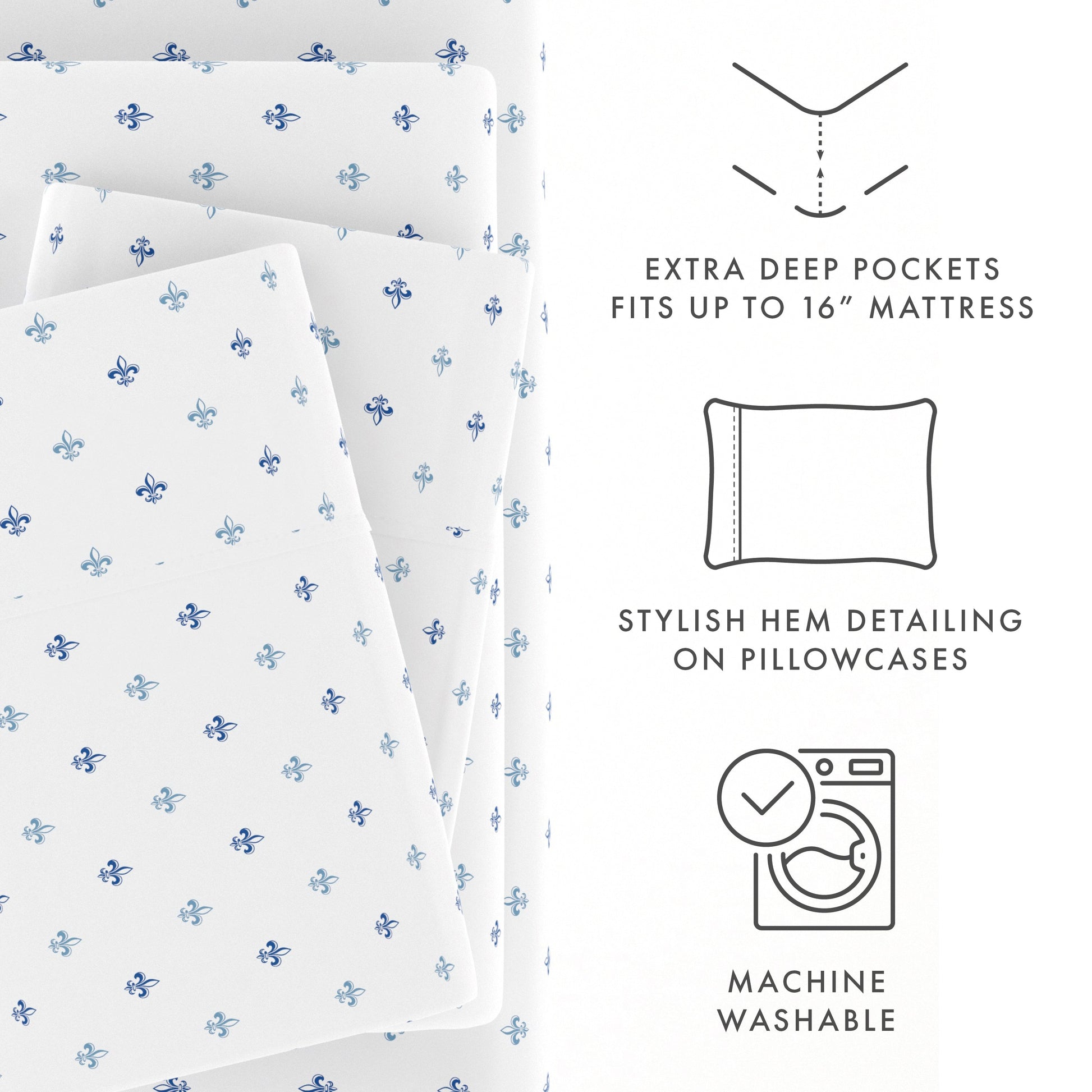 Lily Pattern 4-Piece Sheet Set - Sale - Linens And Hutch