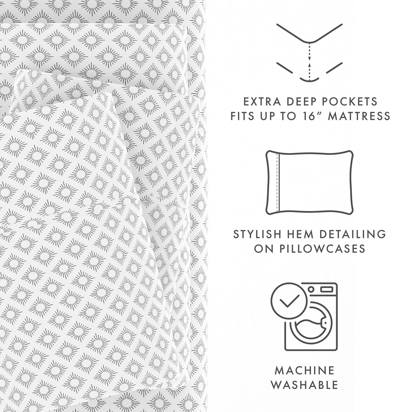 Polaris Pattern 4-Piece Sheet Set - Sale - Linens And Hutch