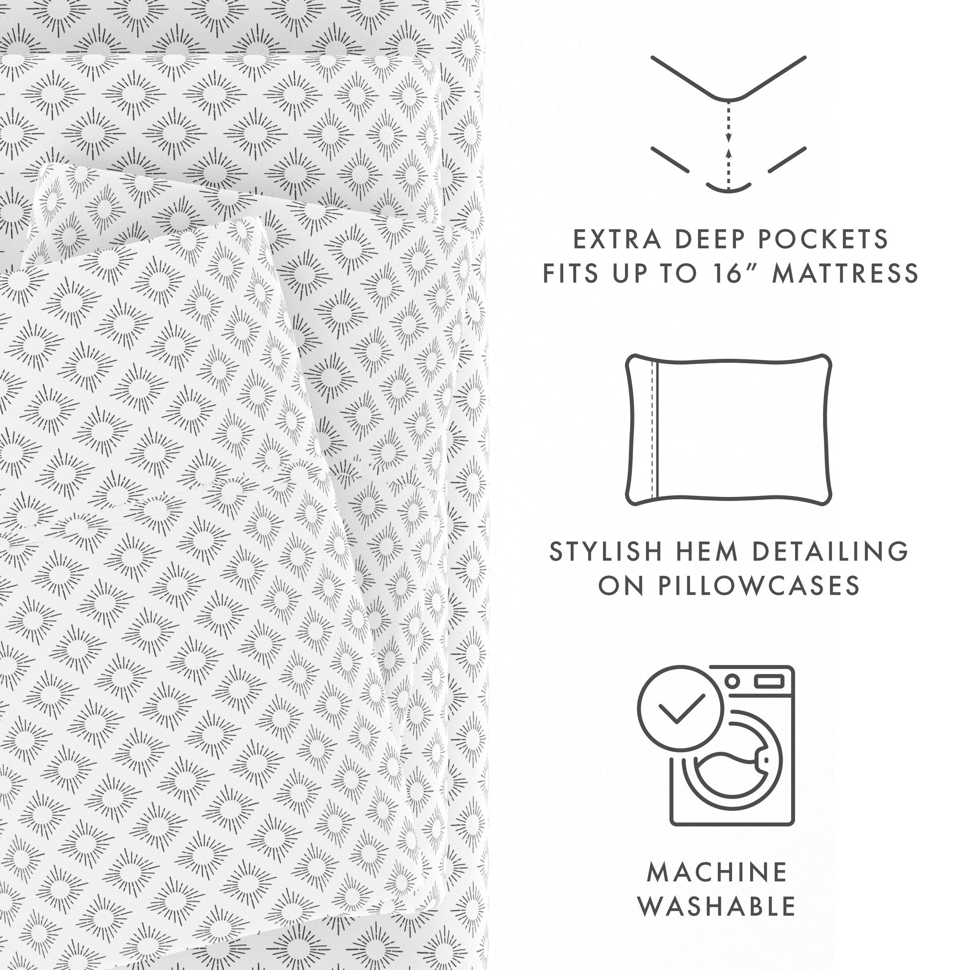 Polaris Pattern 4-Piece Sheet Set - Sale - Linens And Hutch